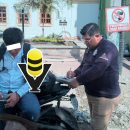 Motociclista es intervenido por circular sin casco en Tantoyuca