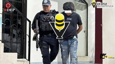 Detienen a joven por alterar el orden público en el parque Constitución