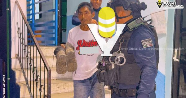 Cae “El Viejón” por apedrear viviendas en Tantoyuca