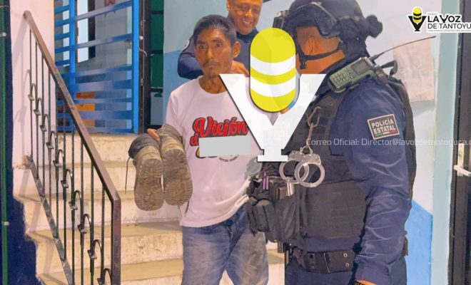 Cae “El Viejón” por apedrear viviendas en Tantoyuca