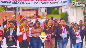 Gobierno Municipal entrega pavimentación de la Calle 5 de Febrero en Mexcatla, Chicontepec