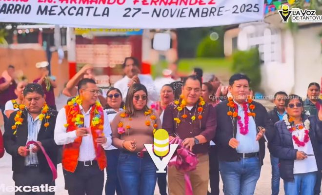 Gobierno Municipal entrega pavimentación de la Calle 5 de Febrero en Mexcatla, Chicontepec