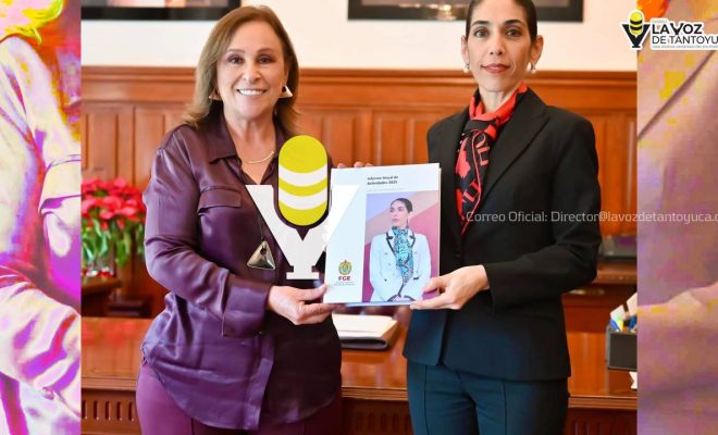 Fiscalía General del Estado entrega informe anual de actividades a Rocio Nahle