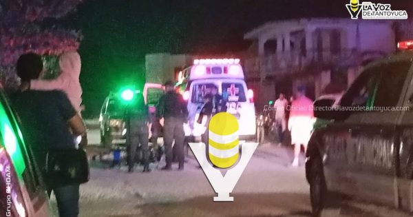 Accidente de motocicletas en Pánuco deja un joven lesionado