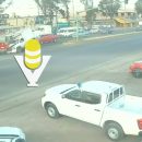 Camioneta choca contra camión de bomberos