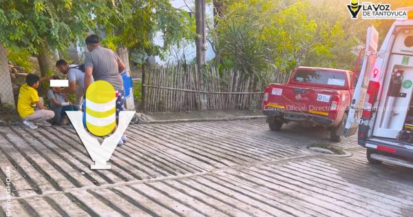 Protección Civil Municipal de Tempoal atiende a fémina lesionada en accidente de moto