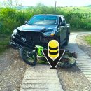 Motociclista resulta lesionado tras chocar contra camioneta en Santa Fe