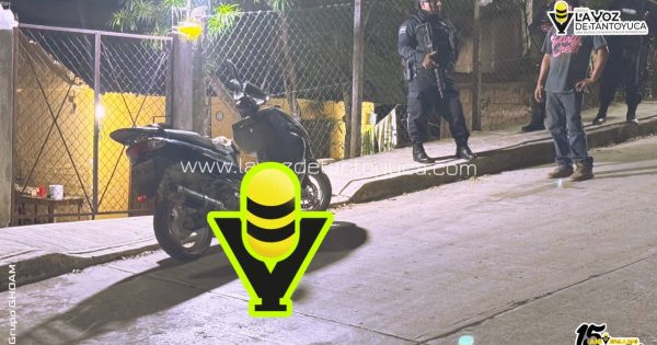 Aseguran motoneta tras presunta riña callejera en Tantoyuca