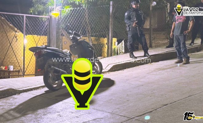 Aseguran motoneta tras presunta riña callejera en Tantoyuca