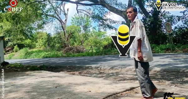Reportan a hombre desorientado a orilla de carretera en Tepetzintla