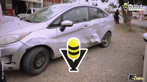 Choque entre particulares deja daños considerables en Tantoyuca