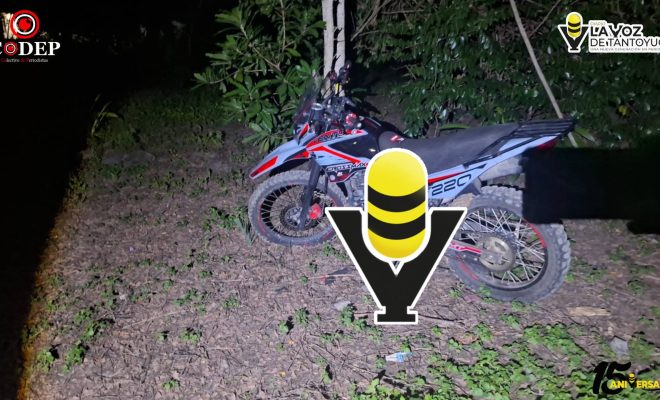 Aseguran motocicleta localizada dentro de una propiedad privada en Tantoyuca