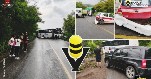 Carambola vehicular en la Tuxpan - Tampico deja cuantiosos daños materiales y una persona lesionada