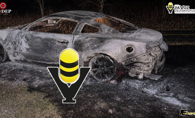 Se incendia automóvil deportivo Mustang sobre carretera estatal en Álamo