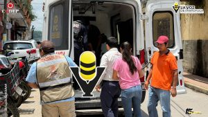 Mujer resulta lesionada tras caer de escaleras de la tienda Elektra en Tantoyuca