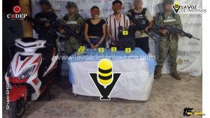 Detienen a dos en Chinampa de Gorostiza por presuntas sustancias ilícita