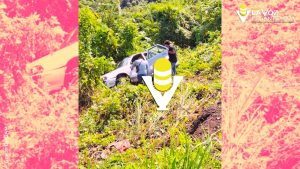 Conductor pierde el control y termina en un barranco; resultó ileso