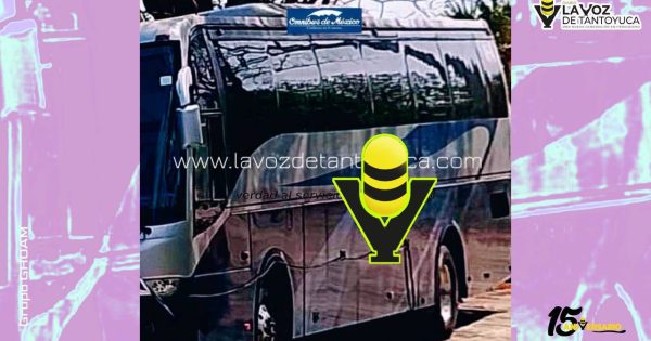 Abandonan autobús robado de Omnibus de México en comunidad de Ixcatepec