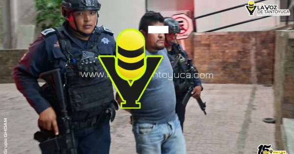 Detienen a sujeto por presunta agresión contra su pareja en Tantoyuca