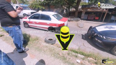 Falla mecánica deja taxi varado y genera movilización vial en Tantoyuca