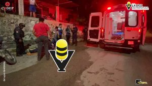 Motociclista repartidor resulta lesionado tras derrapar en la colonia Morelos de Tantoyuca