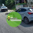 Choque por alcance entre automóvil y motocicleta deja daños materiales en Tantoyuca