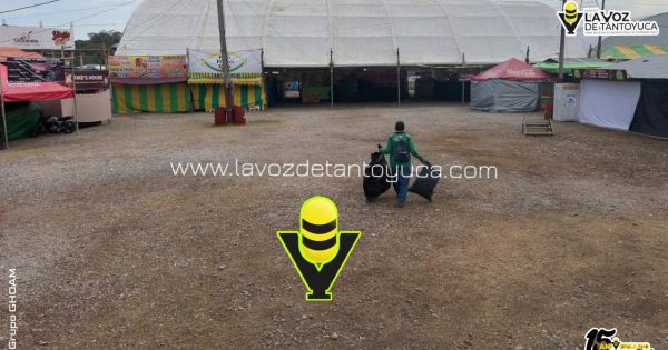 Mantienen limpio Tantoyuca durante la Expo Feria 206