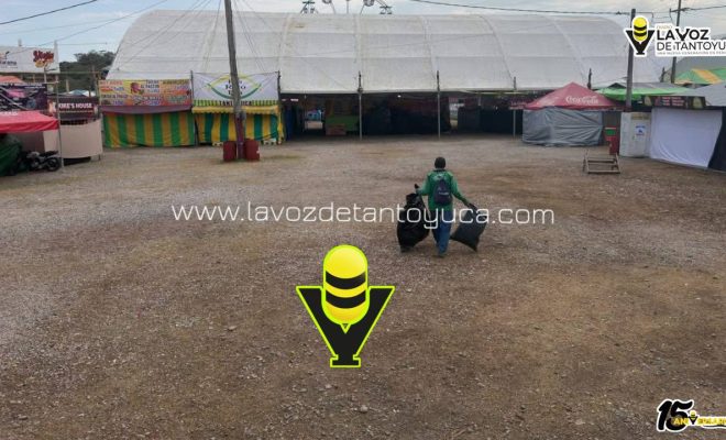 Mantienen limpio Tantoyuca durante la Expo Feria 206