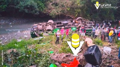 Confirma gobernadora 10 muertos por accidente en Zontecomatlán; heridos se atienden en Hidalgo y Veracruz