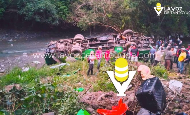 Confirma gobernadora 10 muertos por accidente en Zontecomatlán; heridos se atienden en Hidalgo y Veracruz
