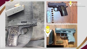 SSPH detiene a dos empistolados 