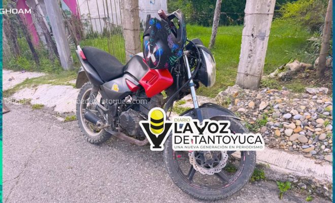 Motocicleta al corralón; conductor no portaba casco de seguridad