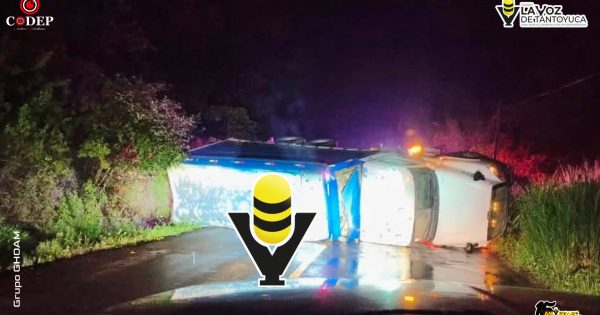 Vuelca camión cervecero en la México - Tampico
