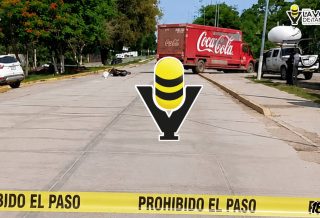 Motociclista resulta lesionado tras chocar contra camión repartidor en Tempoal