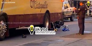 Motociclista pierde la vida tras ser arrollado por camión de pasaje