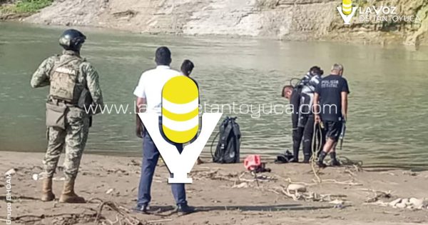 Búsqueda de joven desaparecido en río de Chicontepec se detiene por falta de oxigeno en buzos