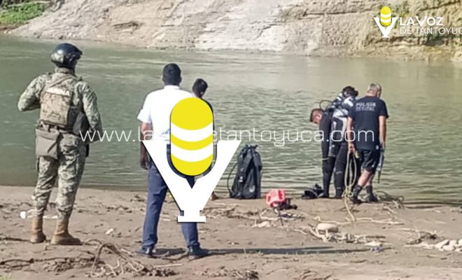 Búsqueda de joven desaparecido en río de Chicontepec se detiene por falta de oxigeno en buzos