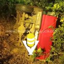 Vuelca camioneta y la abandonan en Álamo