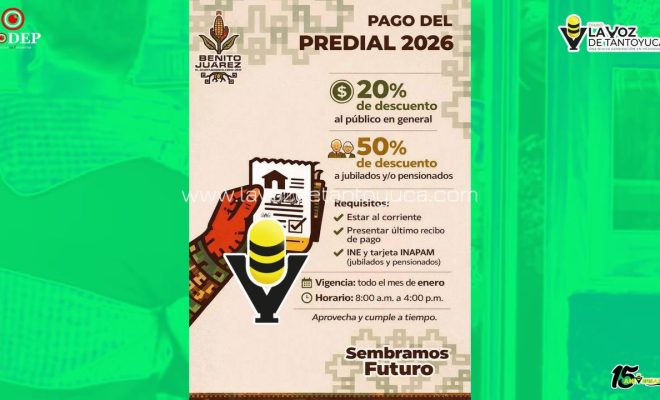 Alcalde Edvino Hernández anuncia descuentos en pago de predial 2026