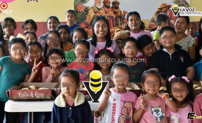 DIF Municipal fortalece la convivencia familiar con rosca de Reyes en Amecatipa, Benito Juárez