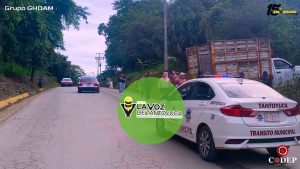Coordinan Tránsito y Obras Públicas labores de limpieza en la carretera Tantoyuca - Platón Sánchez