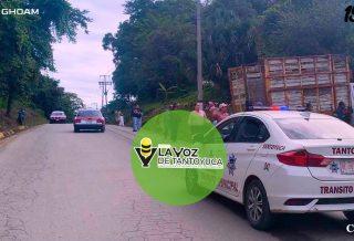 Coordinan Tránsito y Obras Públicas labores de limpieza en la carretera Tantoyuca - Platón Sánchez