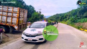 Coordinan Tránsito y Obras Públicas labores de limpieza en la carretera Tantoyuca - Platón Sánchez