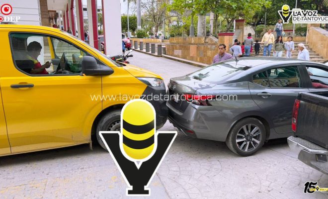 Choque por alcance en el centro deja daños mínimos