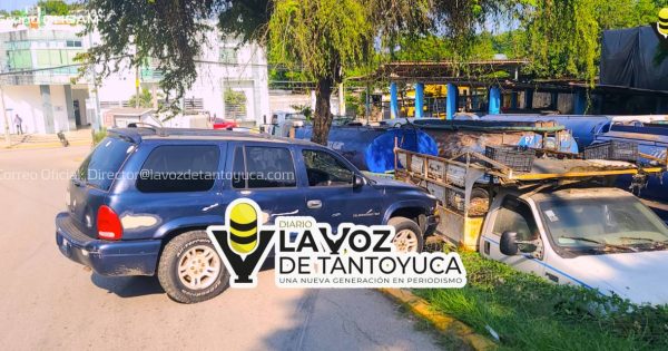 Aseguran camioneta tras incidente