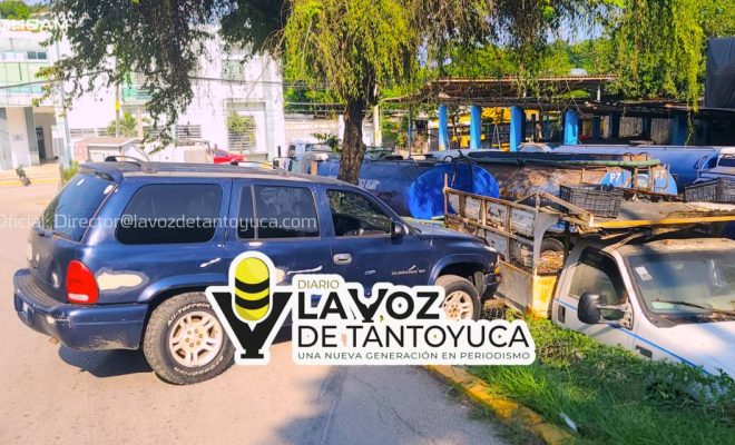 Aseguran camioneta tras incidente