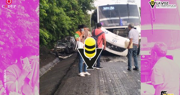 Mueren dos personas en aparatoso choque en la Tuxpan - Tampico