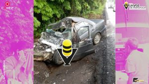 Mueren dos personas en aparatoso choque en la Tuxpan - Tampico