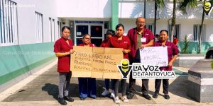 Paro laboral en el Hospital de Tlapacoyan por falta de pagos al área de limpieza