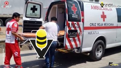 Pitbull agrede a vendedora en el centro de Huejutla